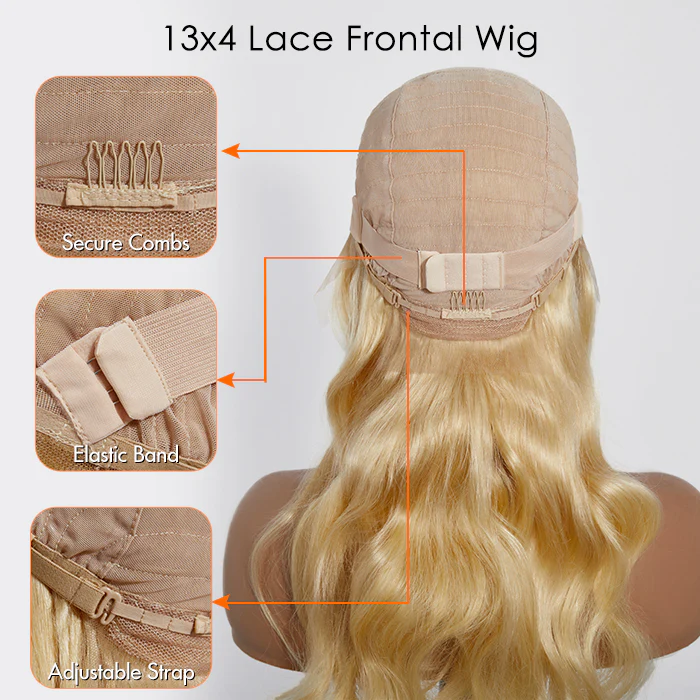 13x4 Wig Blonde Pre Plucked Lace Body Wave
